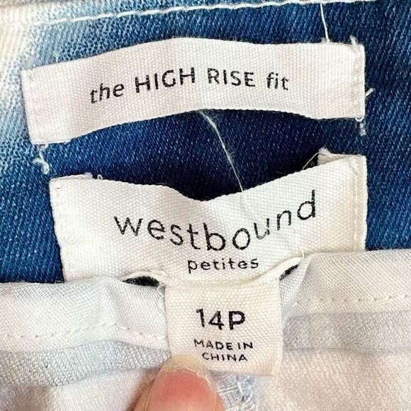 Westbound Petites High Rise Fit Capri Tye Dye Jeans 14P - Picture 5 of 8